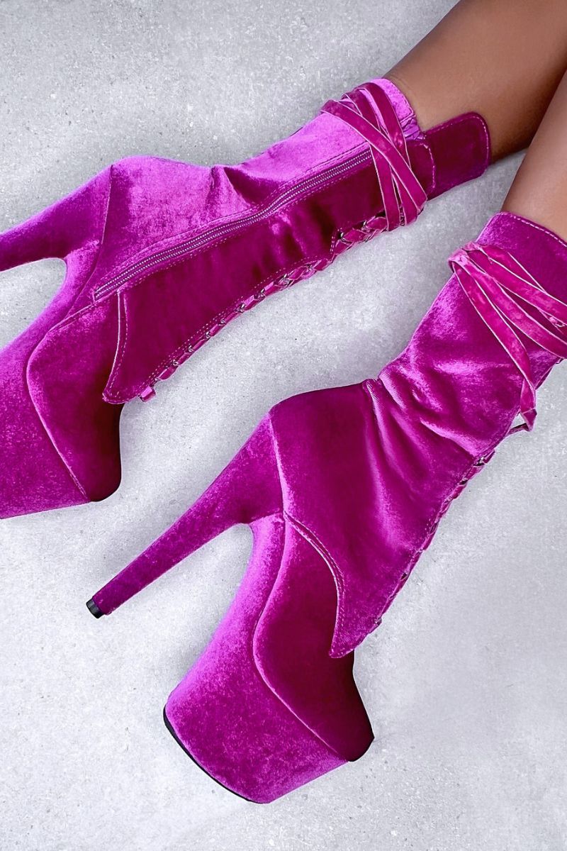 Hella Heels High BabyDoll 7inch Boots - Cabaret - Image 5