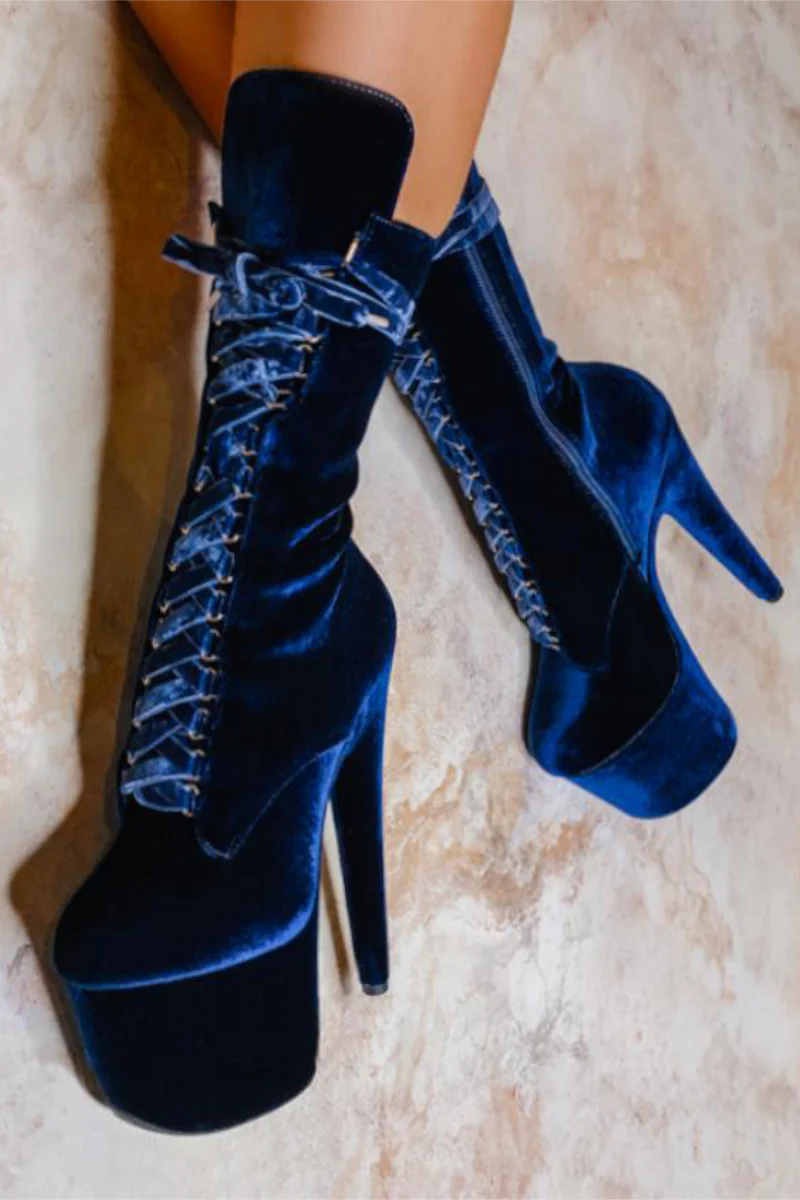 Hella Heels High BabyDoll 7inch Boots - Old Money