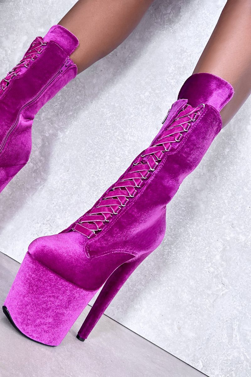 Hella Heels High BabyDoll 8inch Boots - Cabaret - Image 3