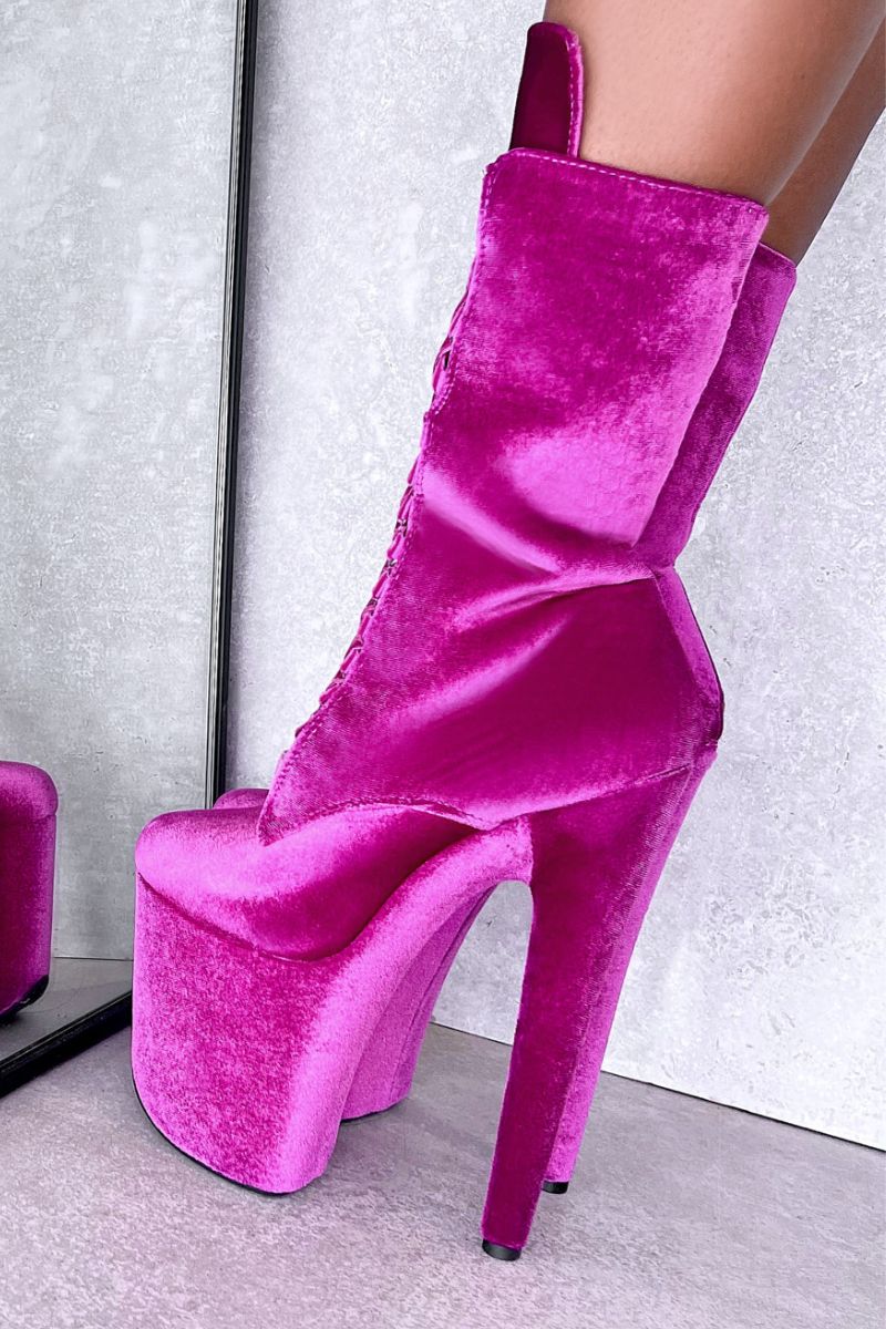 Hella Heels High BabyDoll 8inch Boots - Cabaret - Image 5