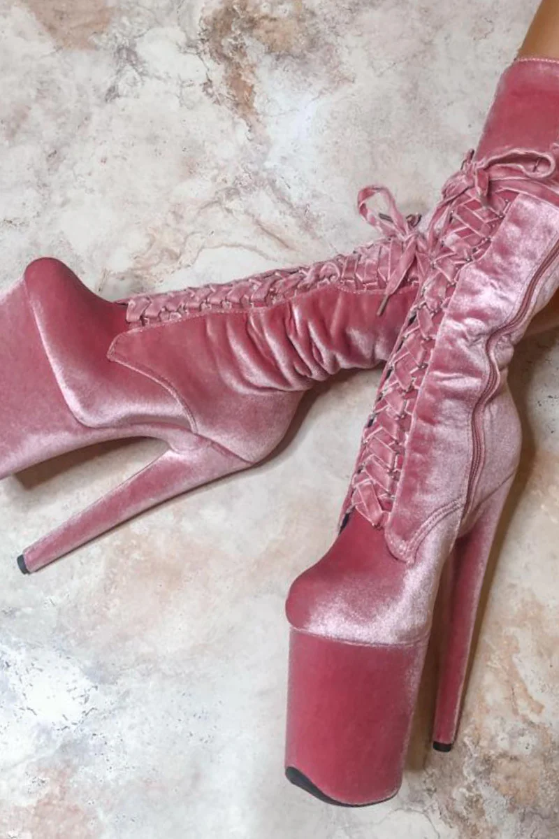 Hella Heels High BabyDoll 8inch Boots - Downtown Doll - Image 3