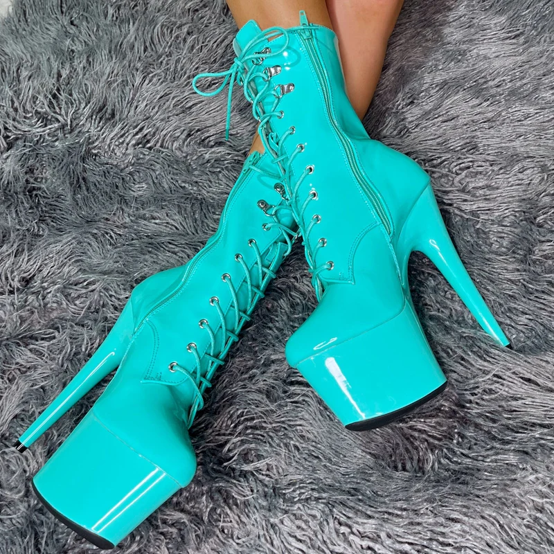 Hella Heels LipKit 7inch Boots - Minted - Image 4