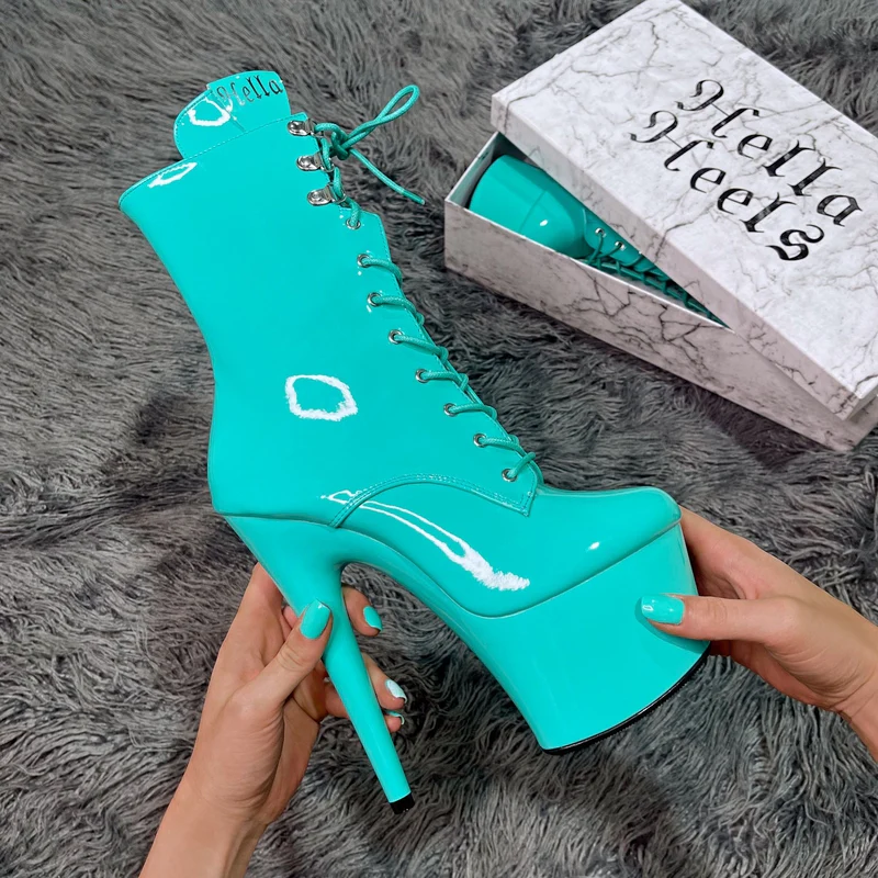 Hella Heels LipKit 7inch Boots - Minted - Image 5