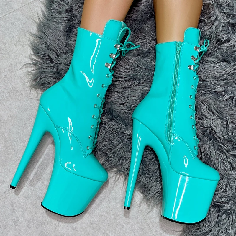 Hella Heels LipKit 8inch Boots - Minted - Image 4