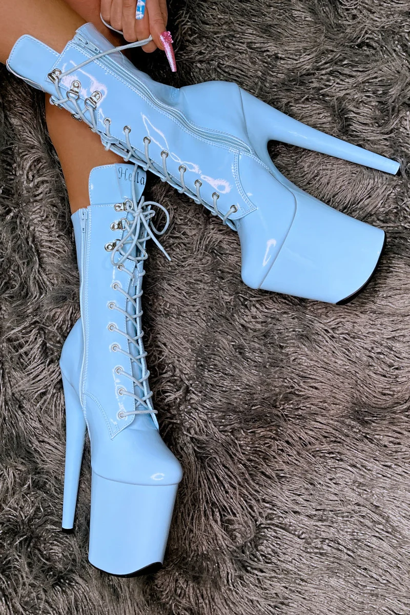 Hella Heels LipKit 8inch Boots - Sky High - Image 2