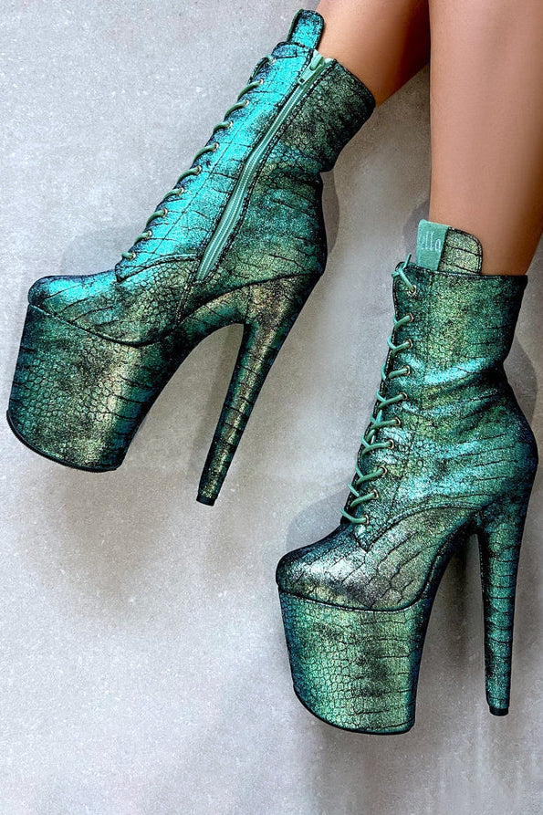 Hella Heels Mermaid 8inch Boots - Dreams
