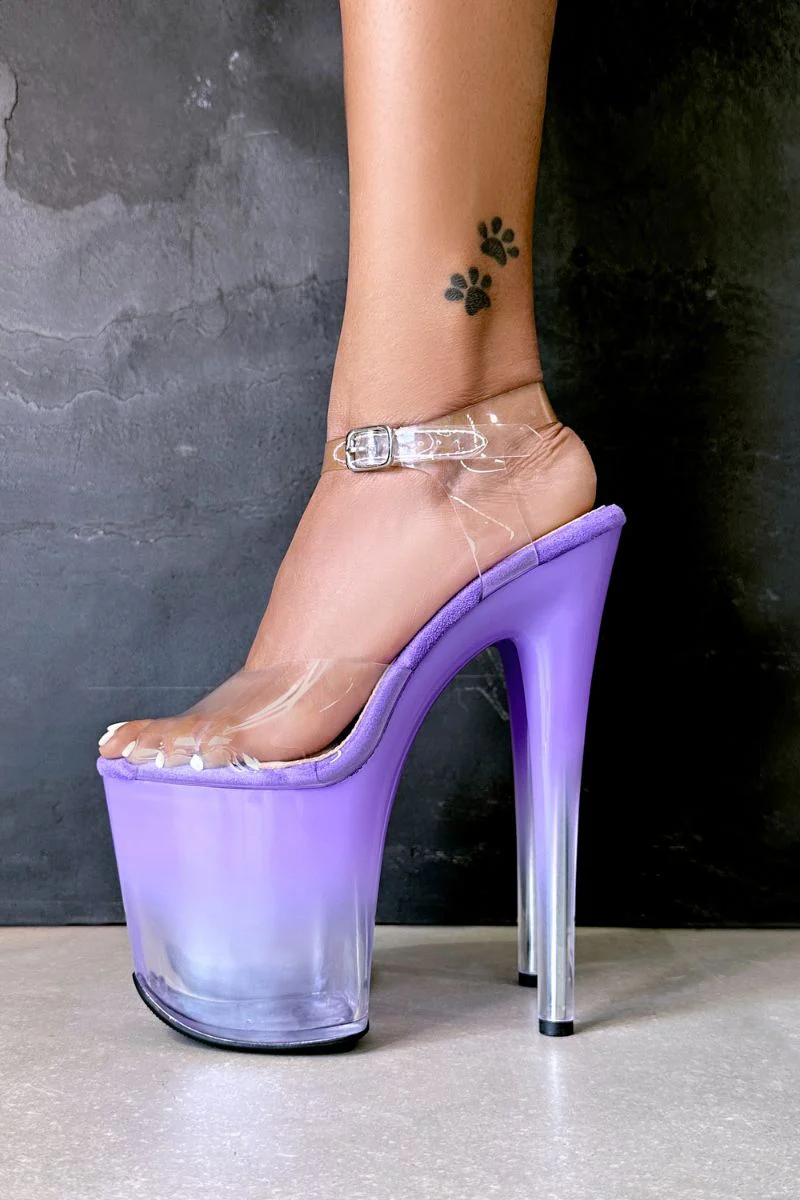 Hella Heels Ombre 8inch Classic Stilettos ( New Fit ) - Purple