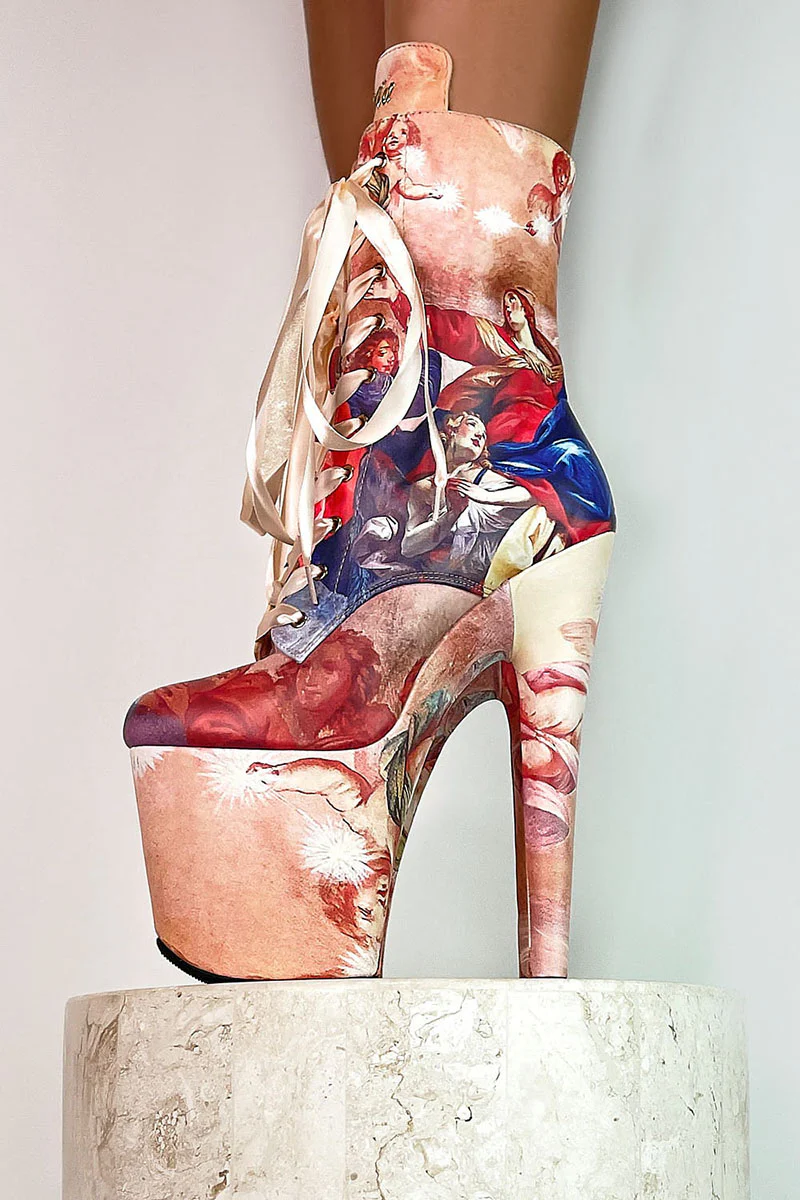 Hella Heels Renaissance 8inch Boots - Holier Than Thou  (UK2/3 ONLY) - Image 3