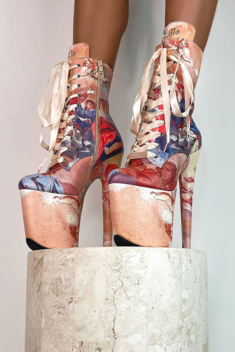 Hella Heels Renaissance 8inch Boots - Holier Than Thou  (UK2/3 ONLY) - Image 5
