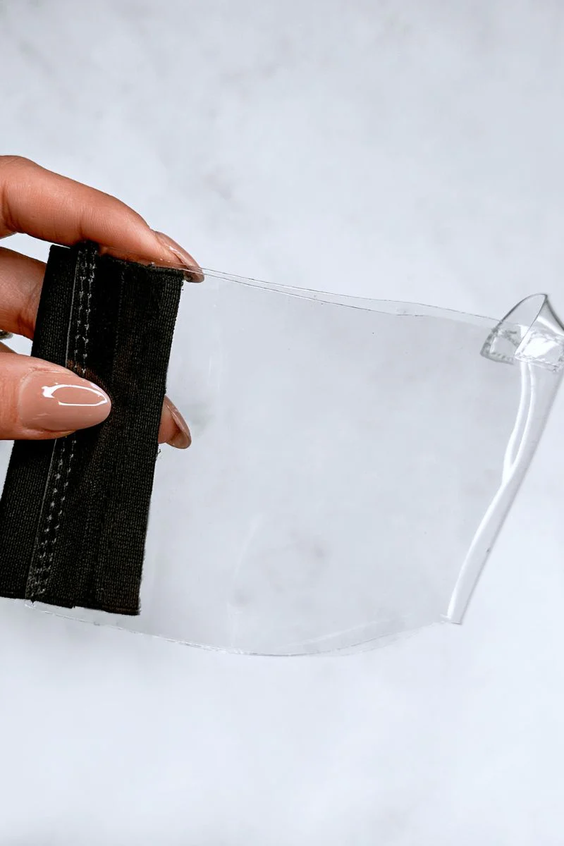 Hella Heels Stiletto & Open Toe 8inch Shoe Protectors - Clear & Black - Image 5