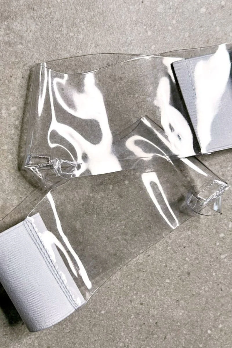 Hella Heels Stiletto & Open Toe 7inch Shoe Protectors - Clear & White - Image 4