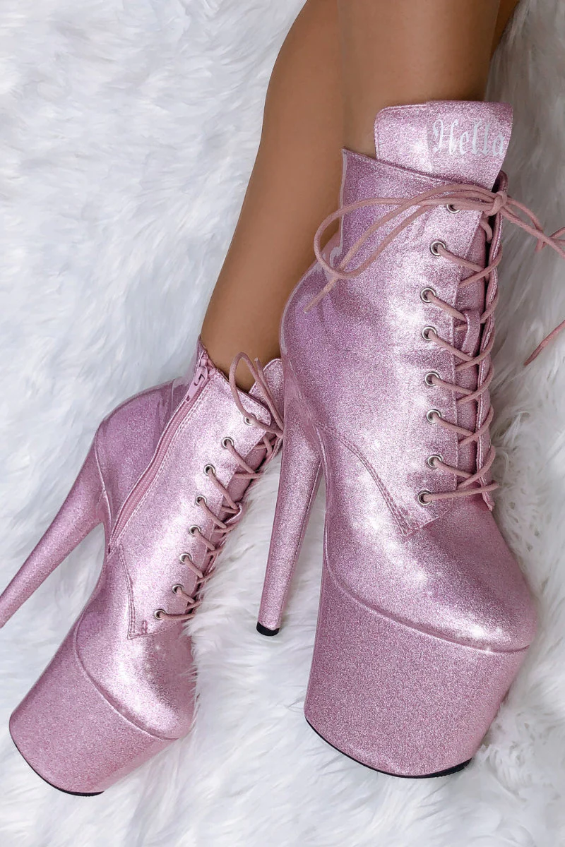 Hella Heels The Glitterati 8inch Ankle Boots - Sugarbaby - Image 3