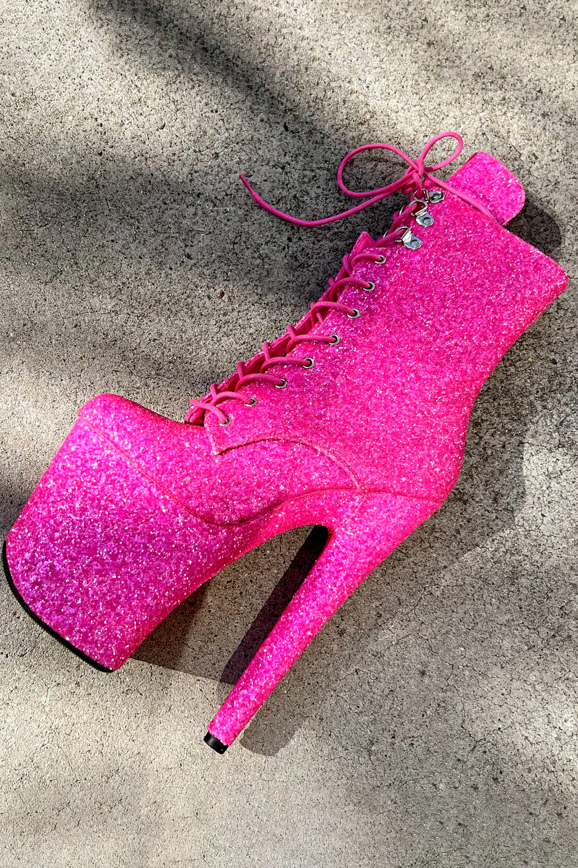 Hella Heels The Glitterati XTRA 8inch Boots - Kitty Pink - Image 5
