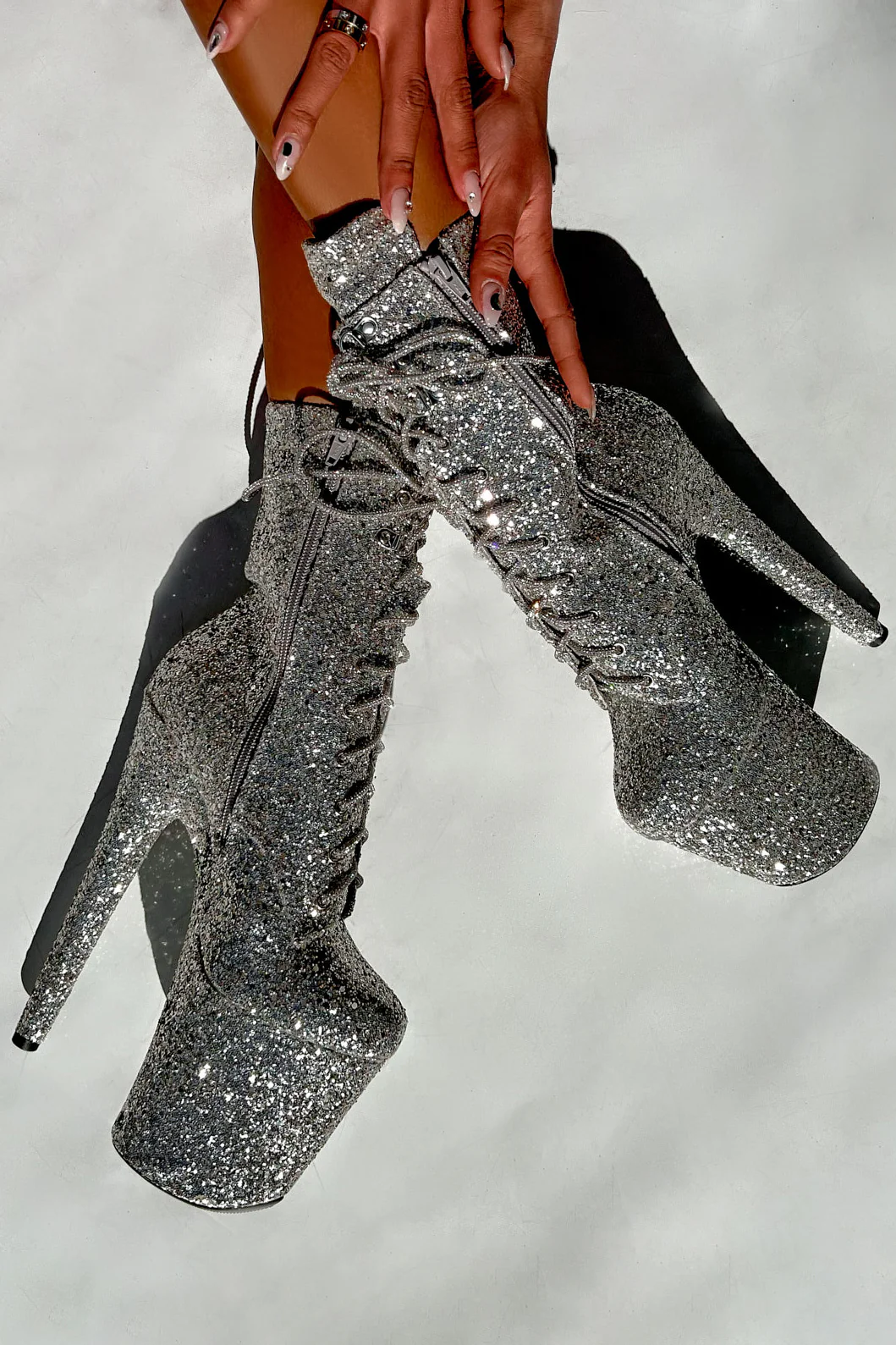 Hella Heels The Glitterati XTRA 8inch Boots - Monroe - Image 2