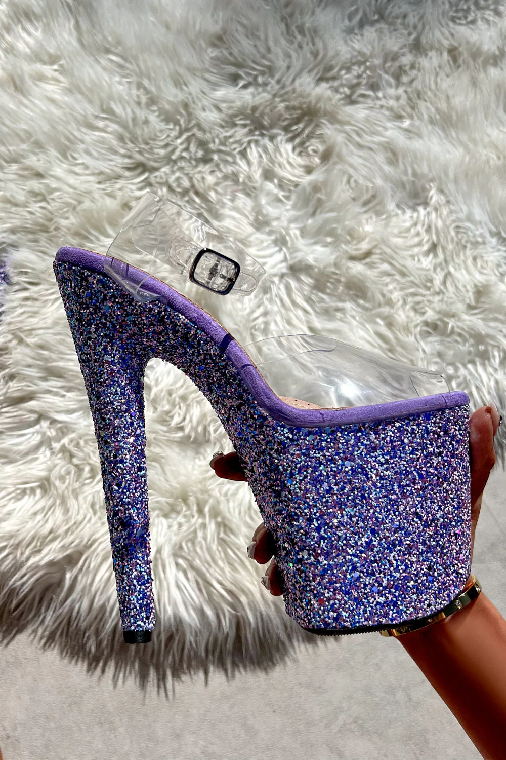 Hella Heels The Glitterati XTRA 8inch Classic Stilettos - Confetti - Image 4