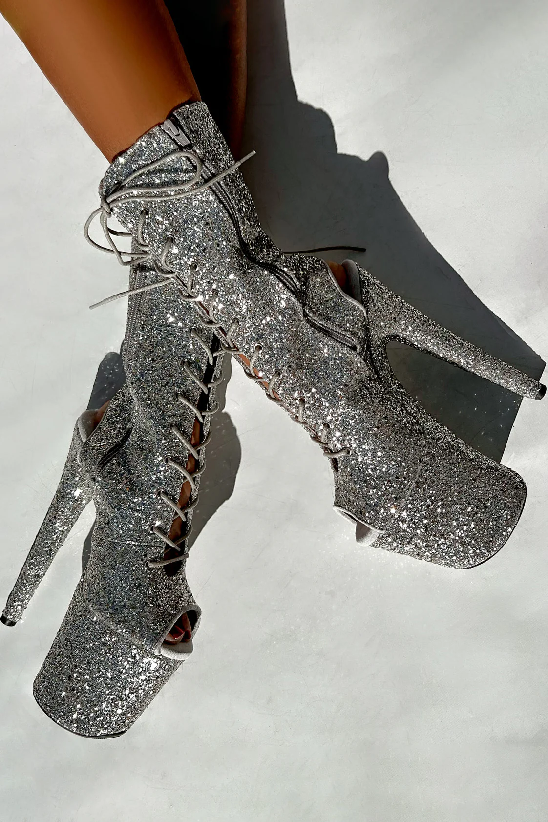 Hella Heels The Glitterati XTRA OHOT 8inch Boots - Monroe - Image 2