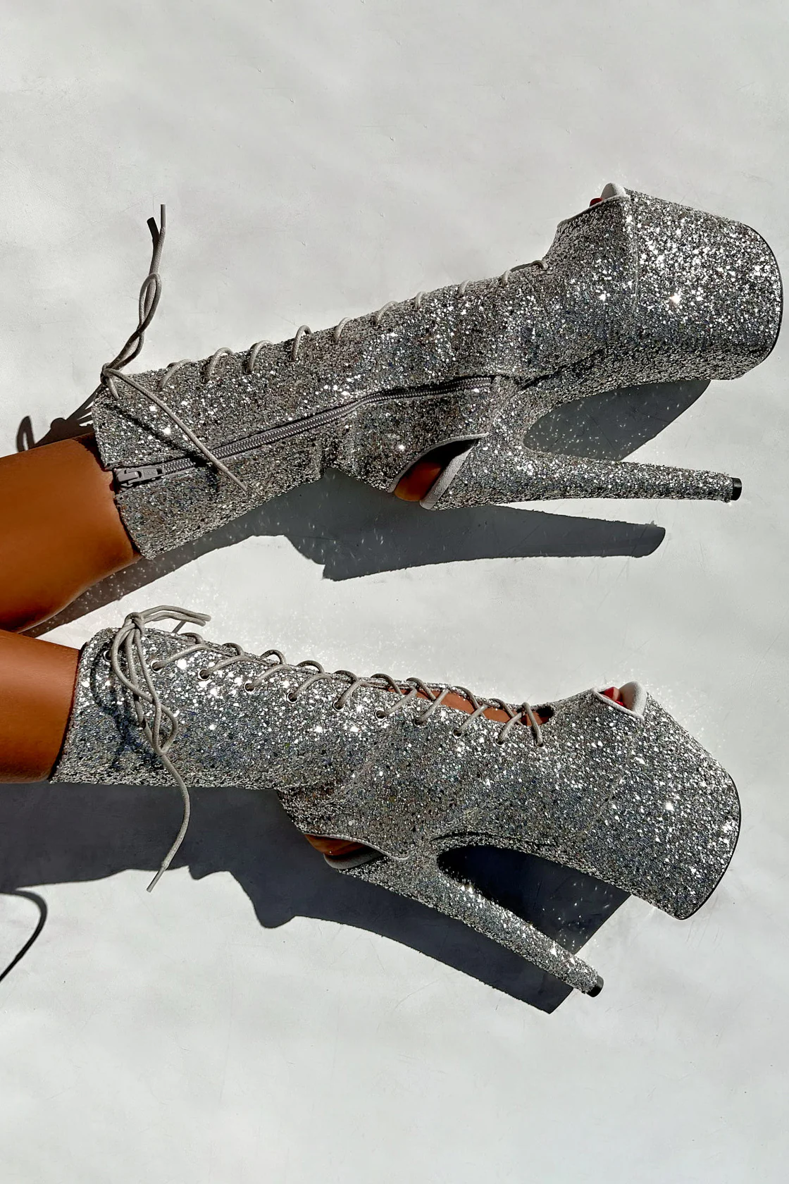 Hella Heels The Glitterati XTRA OHOT 8inch Boots - Monroe - Image 3