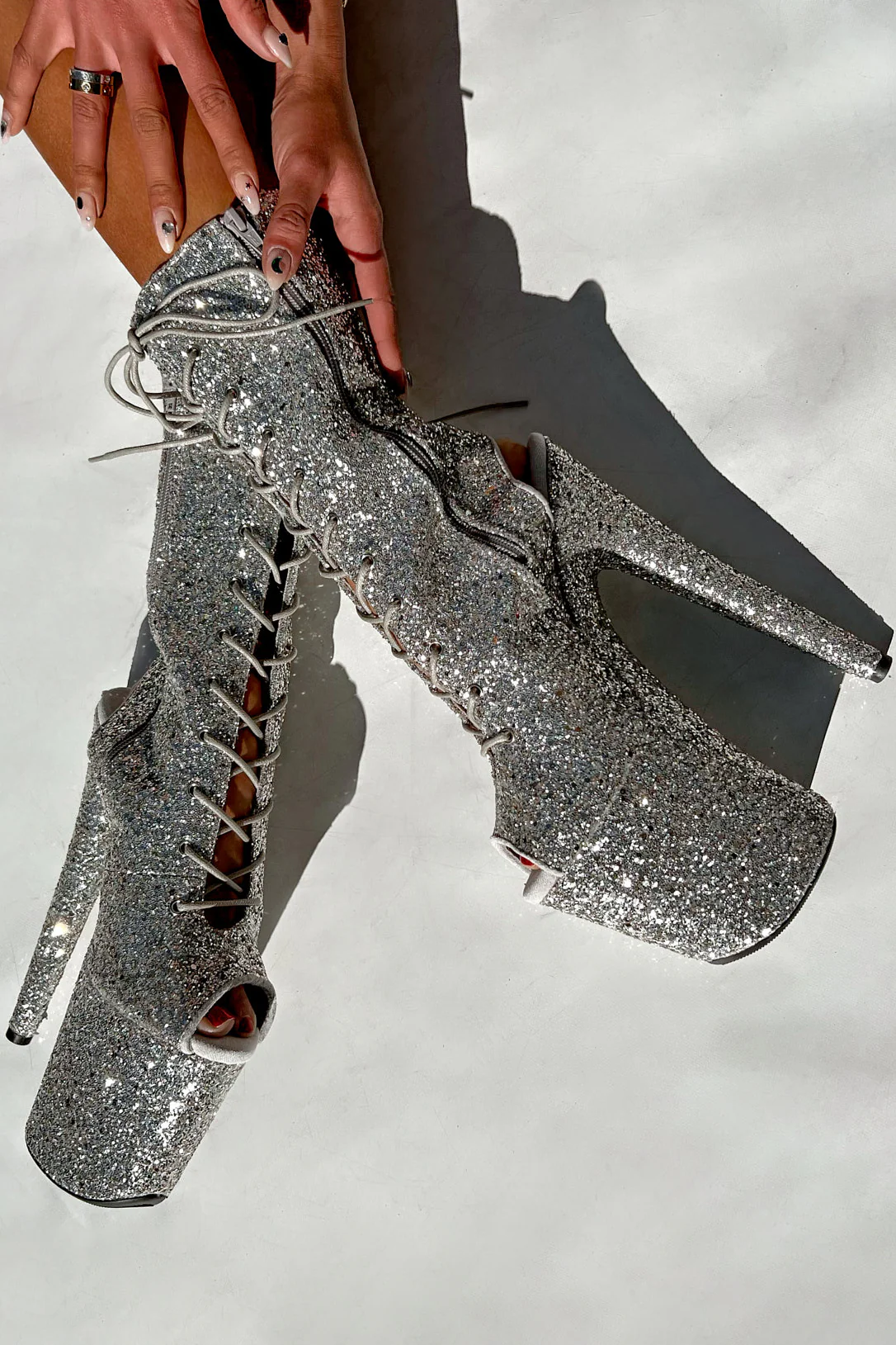 Hella Heels The Glitterati XTRA OHOT 8inch Boots - Monroe - Image 4