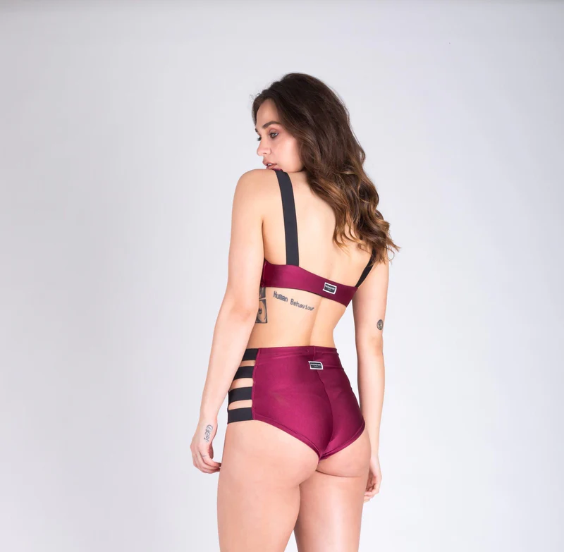 Paradise Chick High Waisted Shorts - Cherry - Image 6