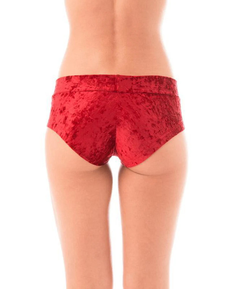 Dragonfly Hot Pants - Velvet Red - Image 2