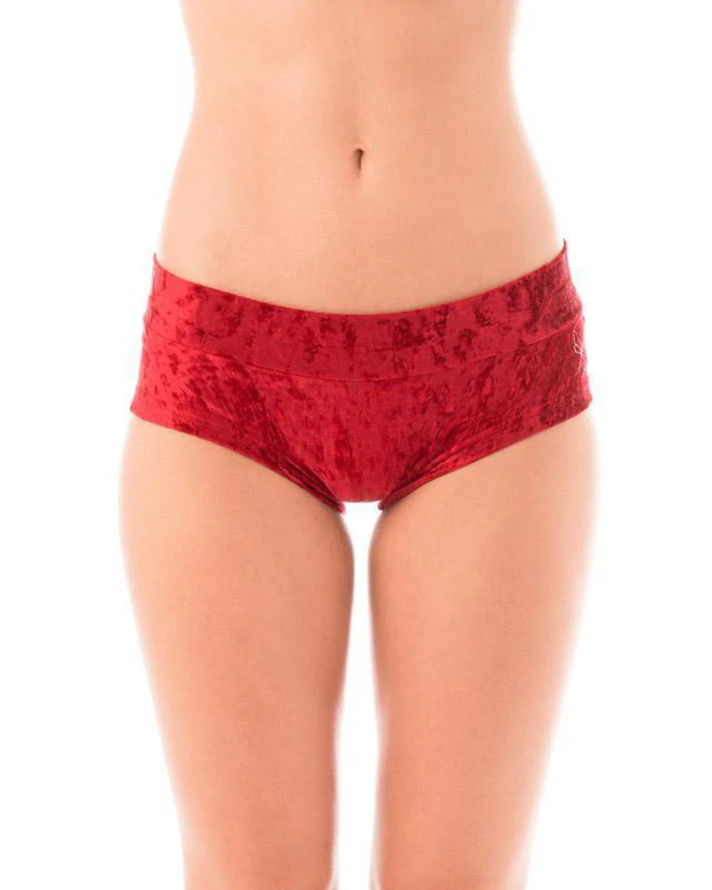 Dragonfly Hot Pants - Velvet Red - Image 3