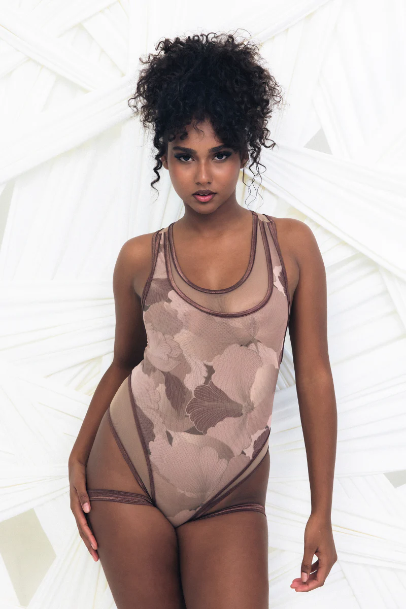 HotCakes Peonies Bodysuit - Natural