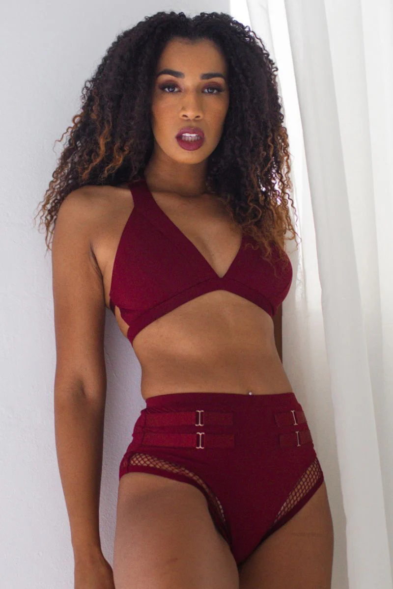 Tatiana Active Isla Top - Burgundy - Image 5