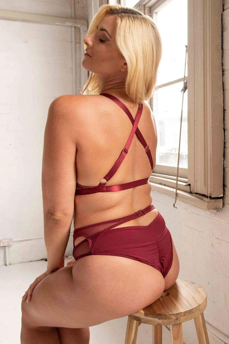 Tatiana Active Kaizen Shorts - Burgundy - Image 6