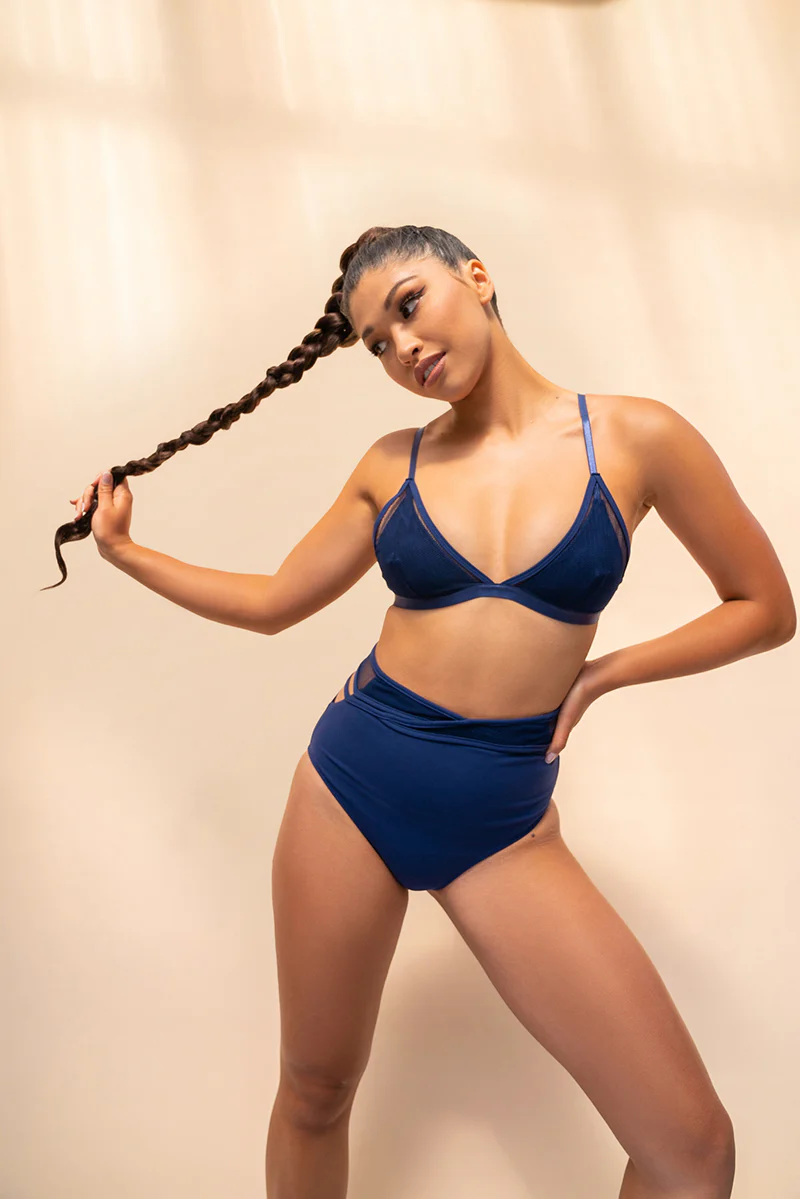 Lunalae Daisy Top - Recycled Navy - Image 7