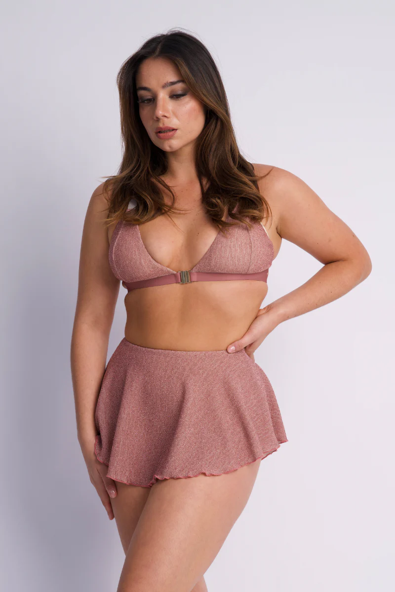 Lunalae Follow Me Bra - Rose Gold Lurex - Image 4