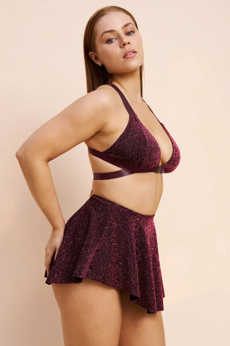 Lunalae Free Flow High Waist Shorts - Coral Shimmer - Image 3