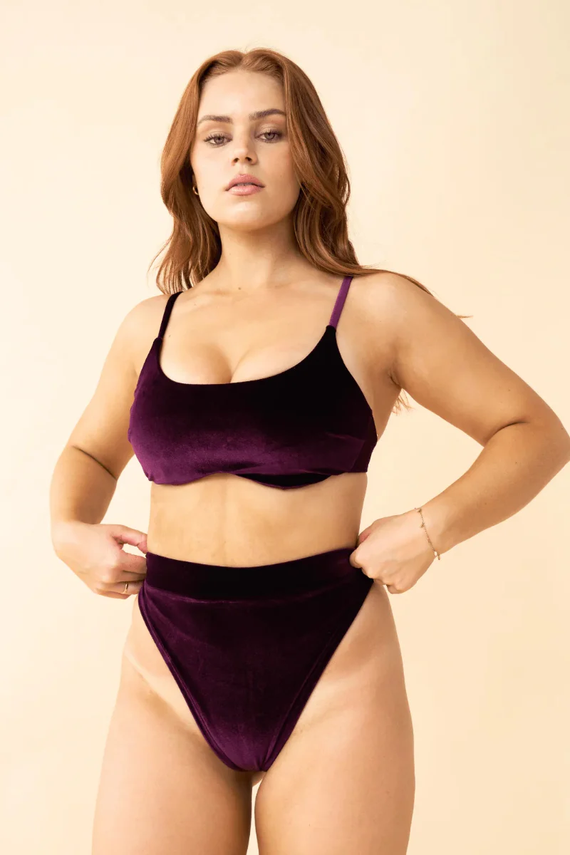 Lunalae High Cut Shorts - Velvet Plum