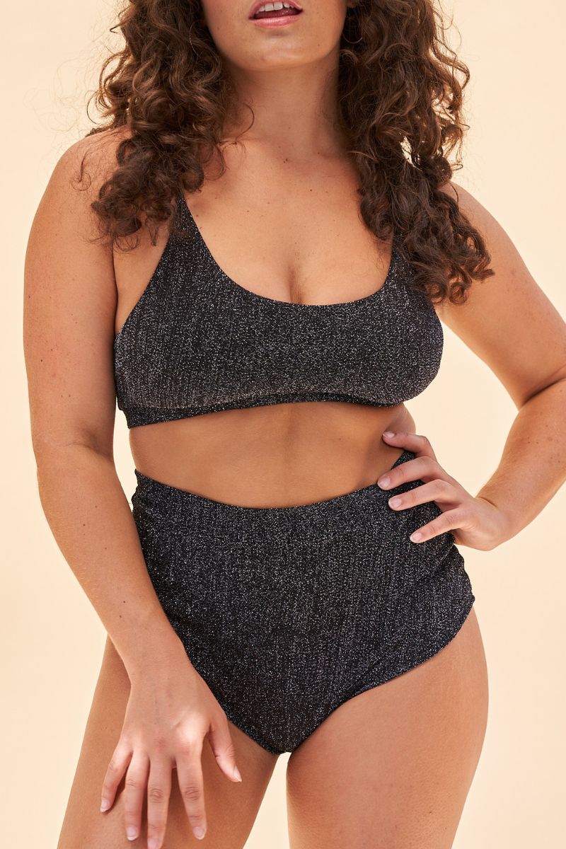 Lunalae High Waist Shorts - Crystal Black - Image 4