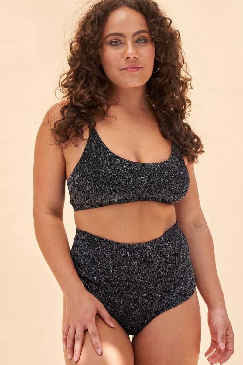 Lunalae High Waist Shorts - Crystal Black - Image 6