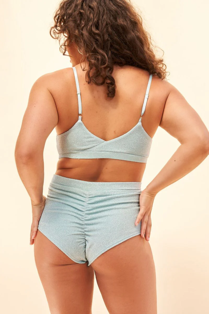 Lunalae High Waist Shorts - Crystal Blue - Image 2