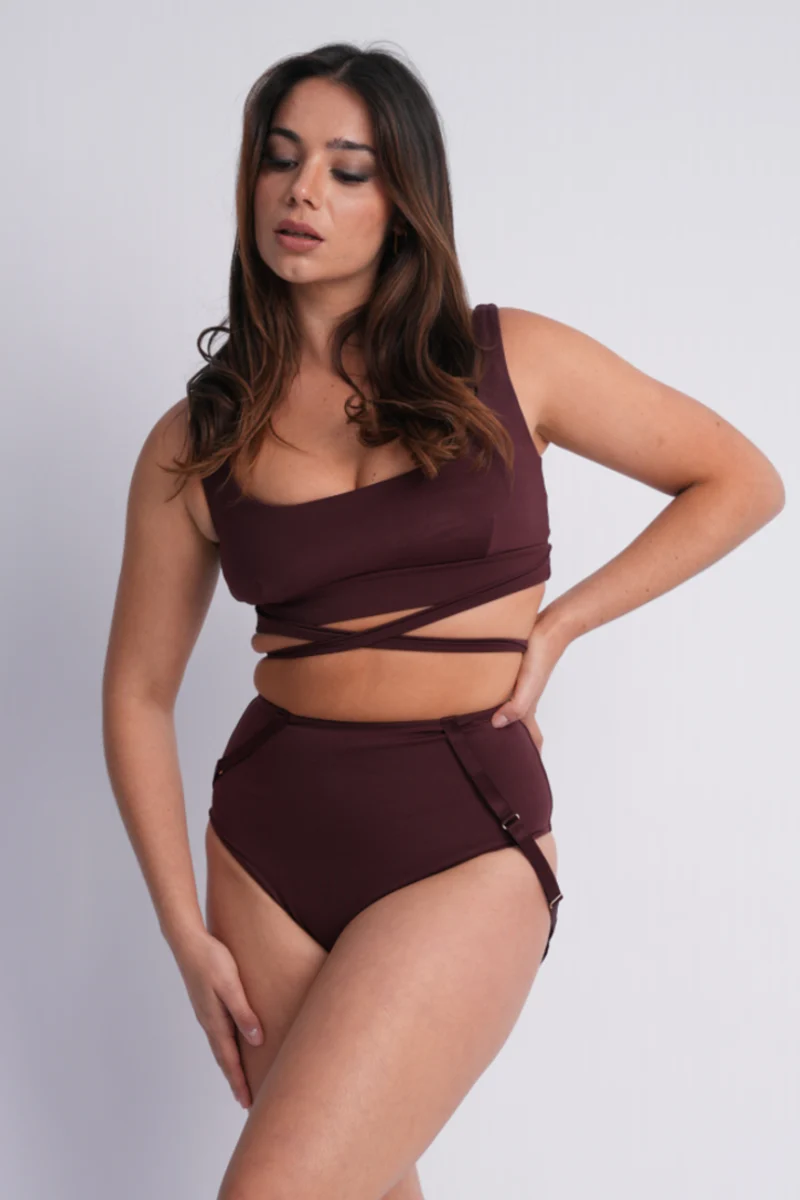 Lunalae Kehlani High Waist Bottoms - Cacao - Image 2