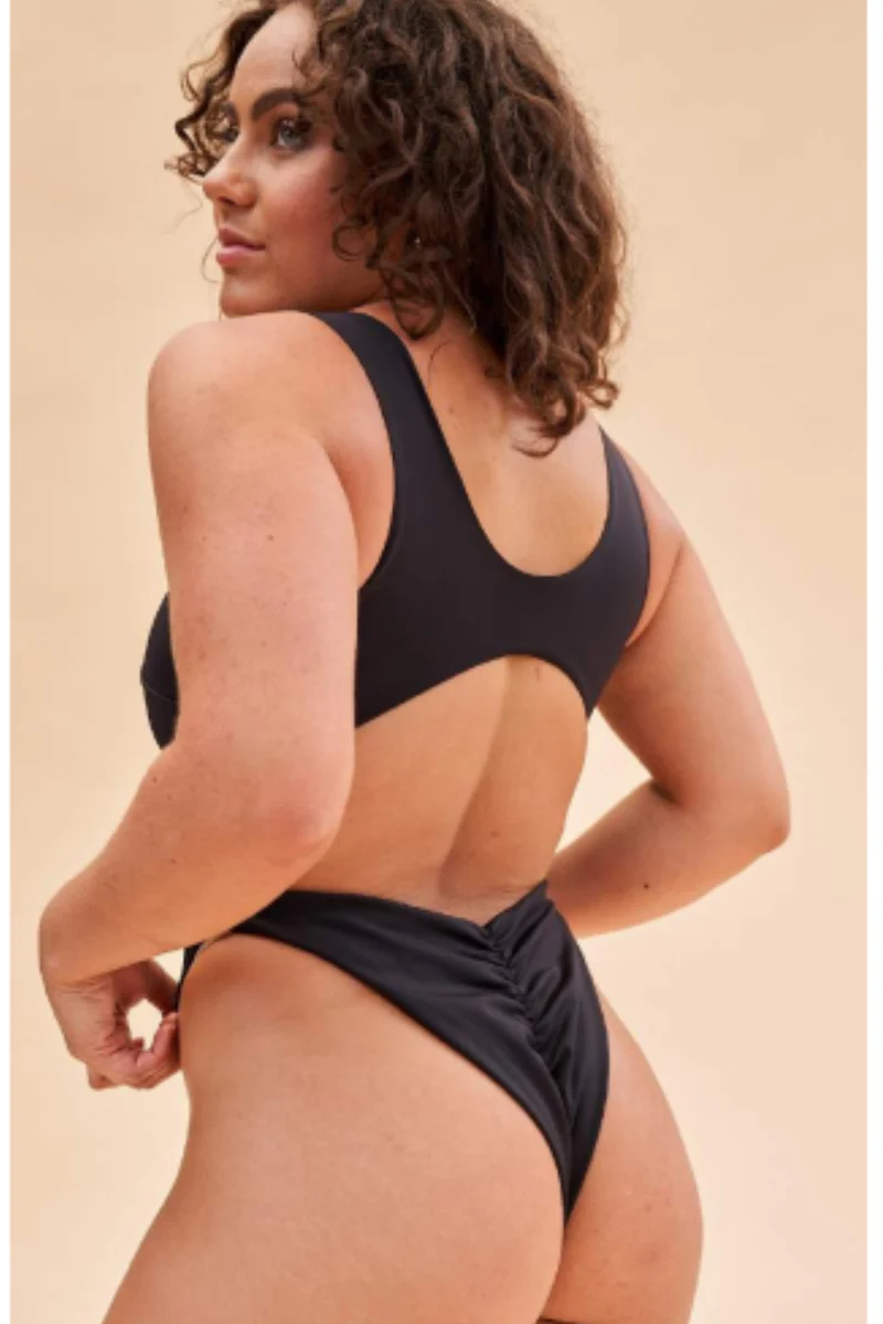 Lunalae Kenzie High Cut Bodysuit - Black - Image 6