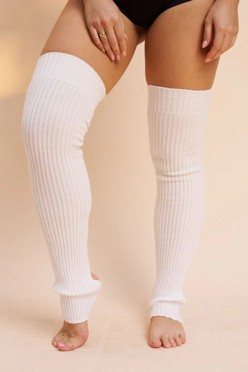 Lunalae Leg Warmers - White - Image 3