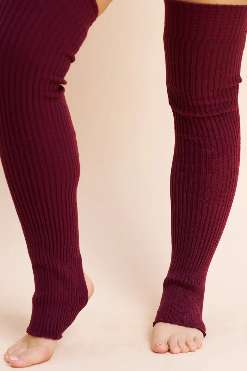 Lunalae Leg Warmers - Wine - Image 4