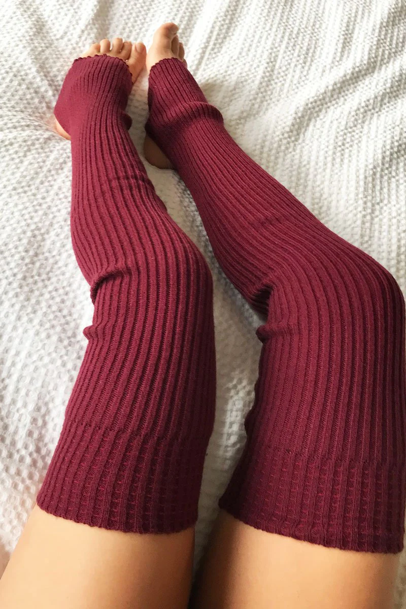 Lunalae Leg Warmers - Wine - Image 5