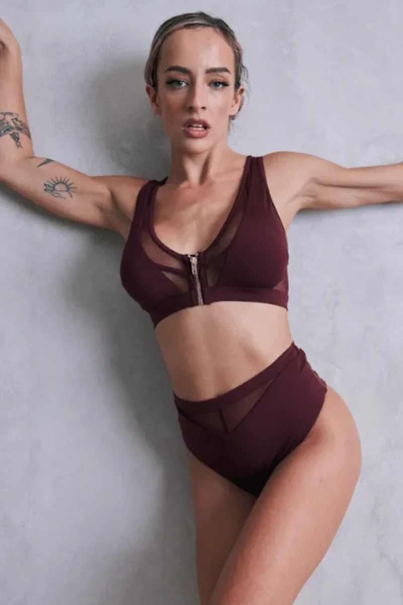 Lunalae Odessa High Waist Bottoms - Chocolate Mesh