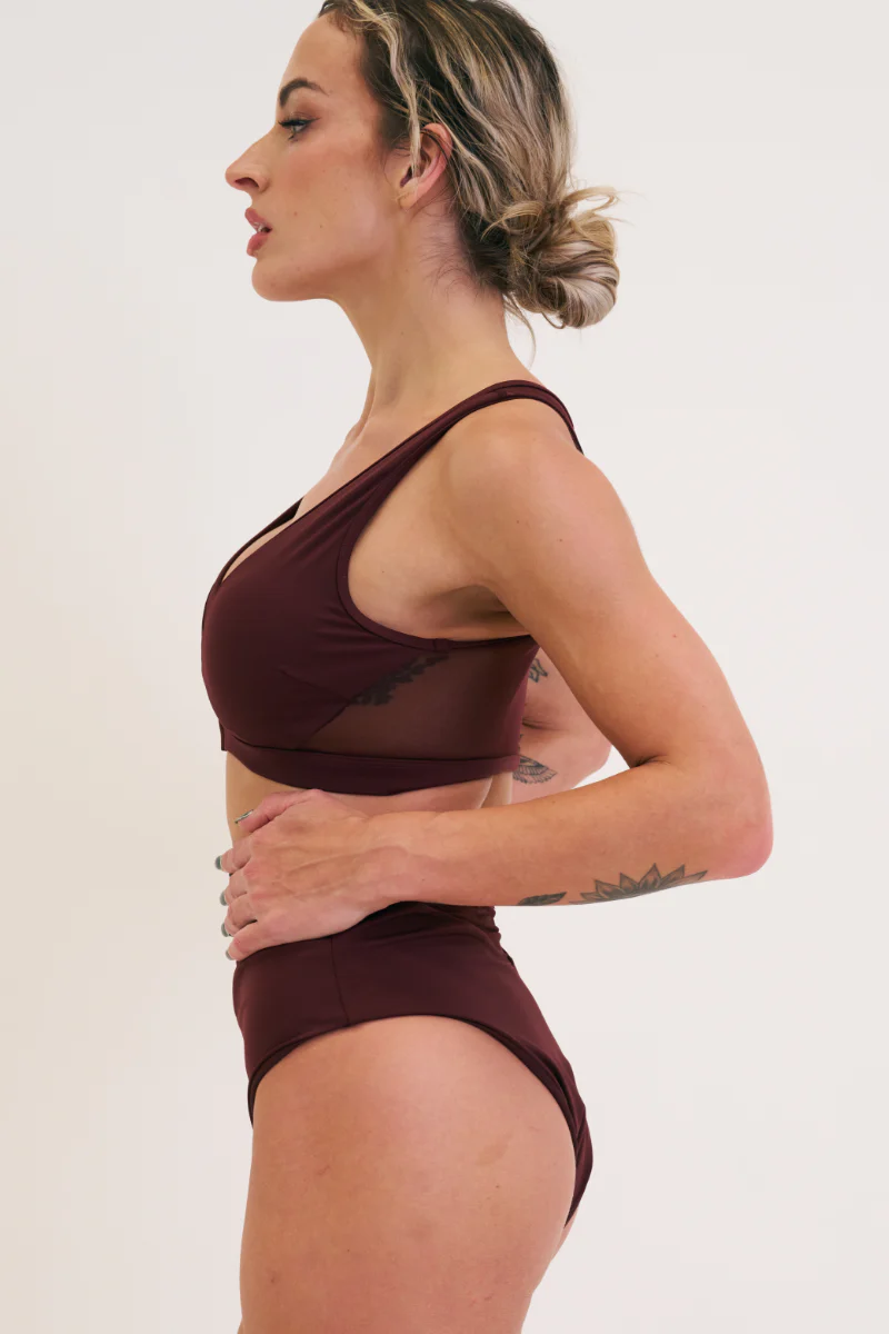 Lunalae Odessa High Waist Bottoms - Chocolate Mesh - Image 4