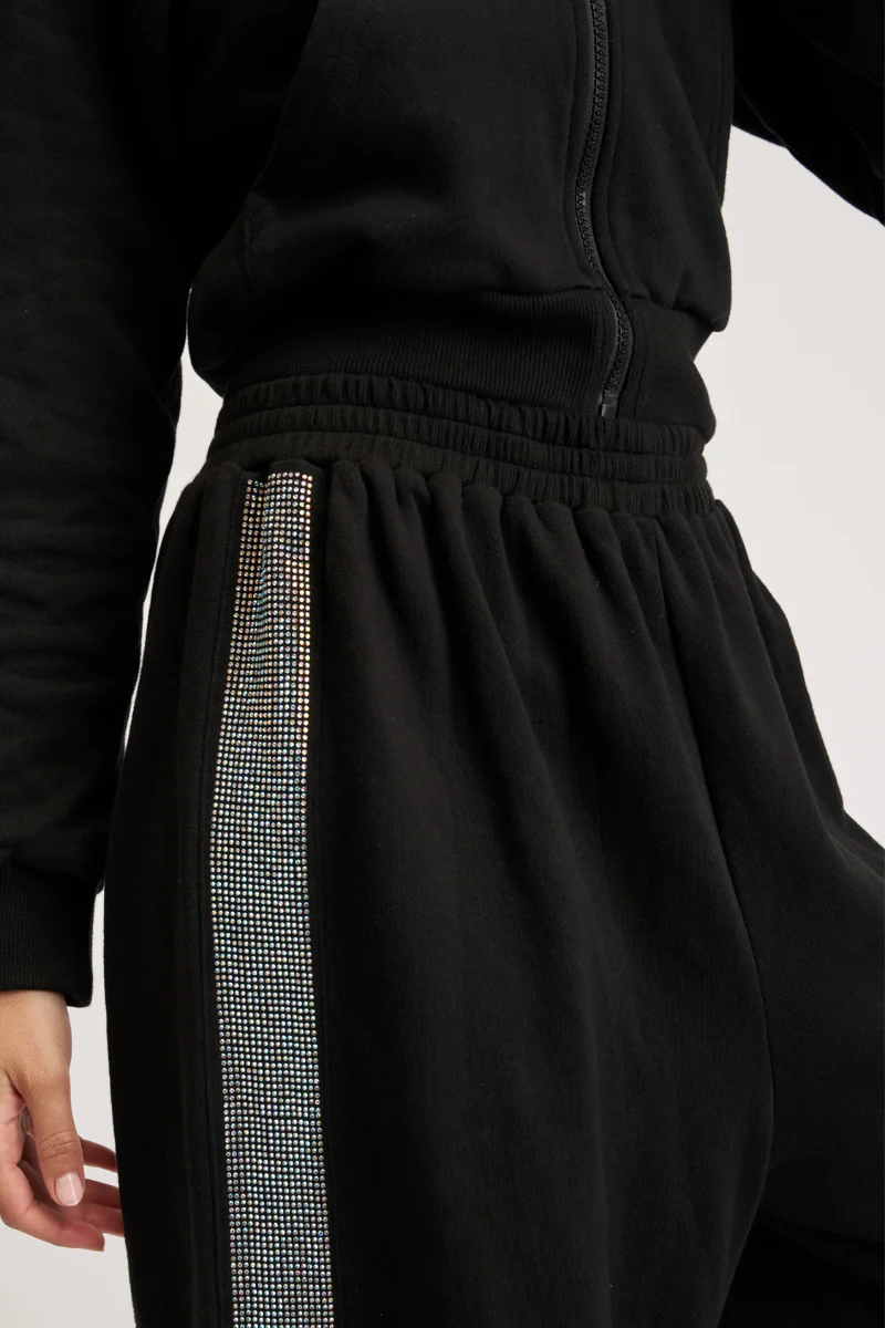 Lunalae Sabrina Diamante Track Pants - Black - Image 2