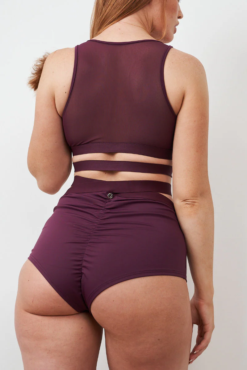 Lunalae Tara High Waisted Bottoms - Recycled Mulberry - Image 2