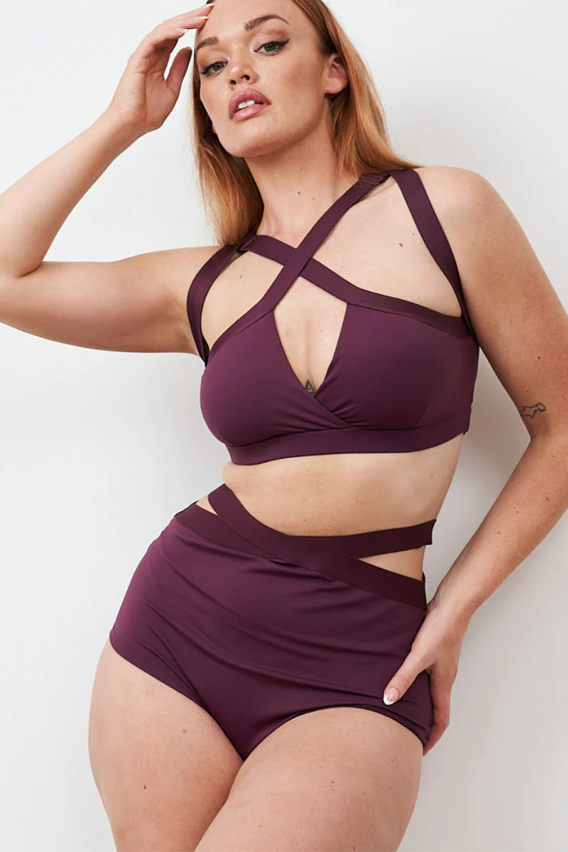 Lunalae Tara High Waisted Bottoms - Recycled Mulberry - Image 5
