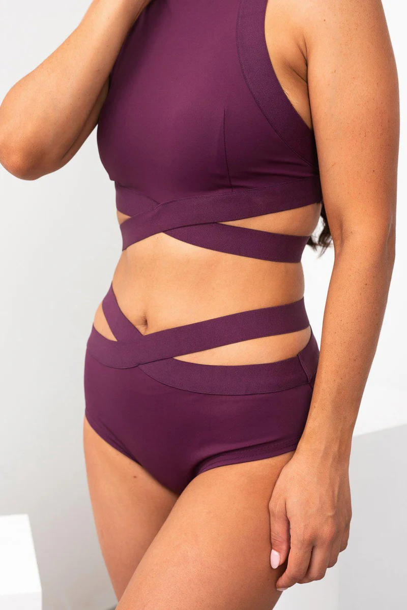 Lunalae Tara Low Waisted Bottoms - Recycled Mulberry - Image 4