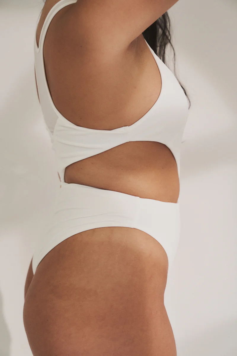 Lunalae Teagan Bodysuit - White Mesh - Image 3