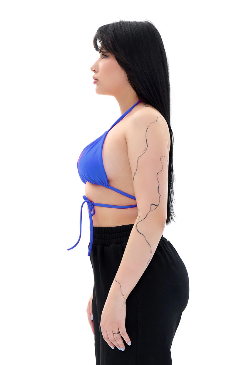 MÆD Bikini Top - Matte Electric Blue - Image 3