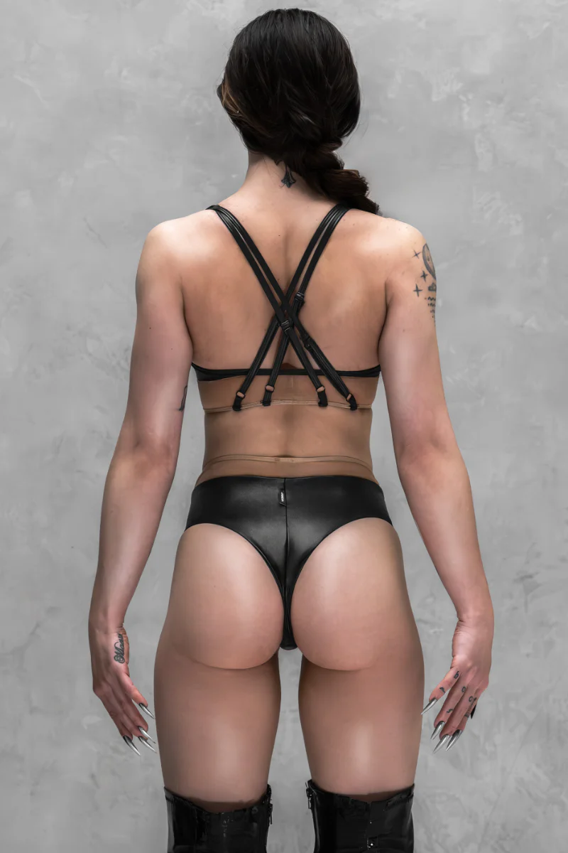 MÆD Glitch High-Waisted Shorts - Onyx - Image 2