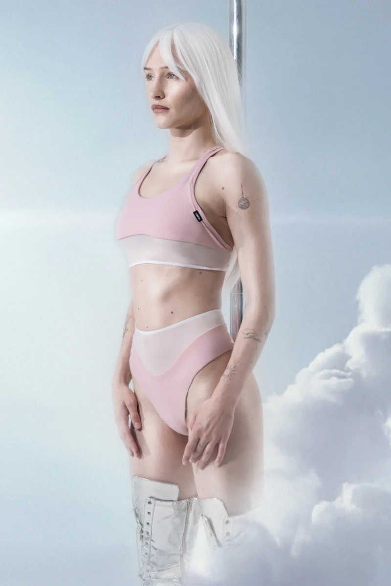 MÆD Glitch High-Waisted Shorts - Pink - Image 3